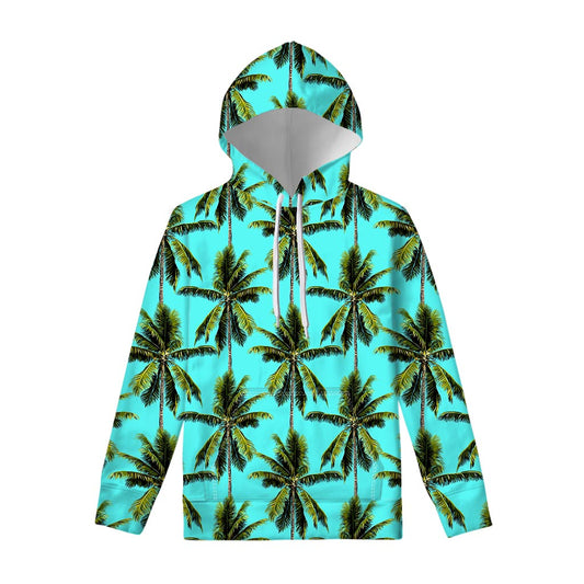 Tropical Palm Tree Pattern Print Pullover Hoodie
