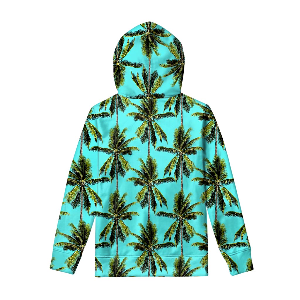 Tropical Palm Tree Pattern Print Pullover Hoodie