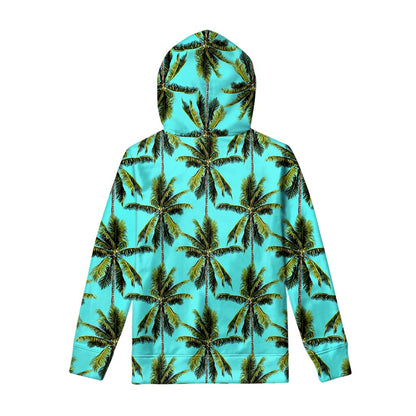 Tropical Palm Tree Pattern Print Pullover Hoodie