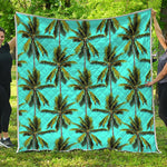 Tropical Palm Tree Pattern Print Quilt
