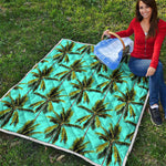 Tropical Palm Tree Pattern Print Quilt
