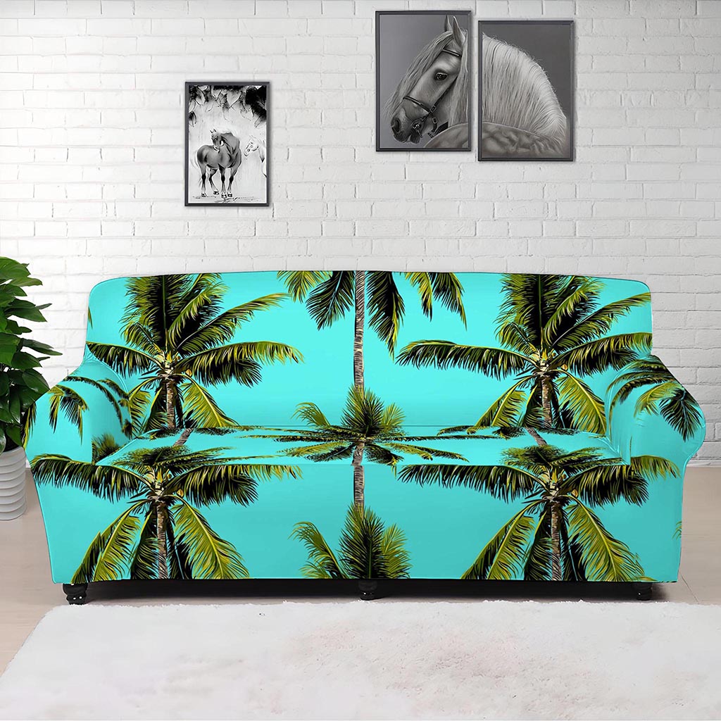 Tropical Palm Tree Pattern Print Sofa Cover
