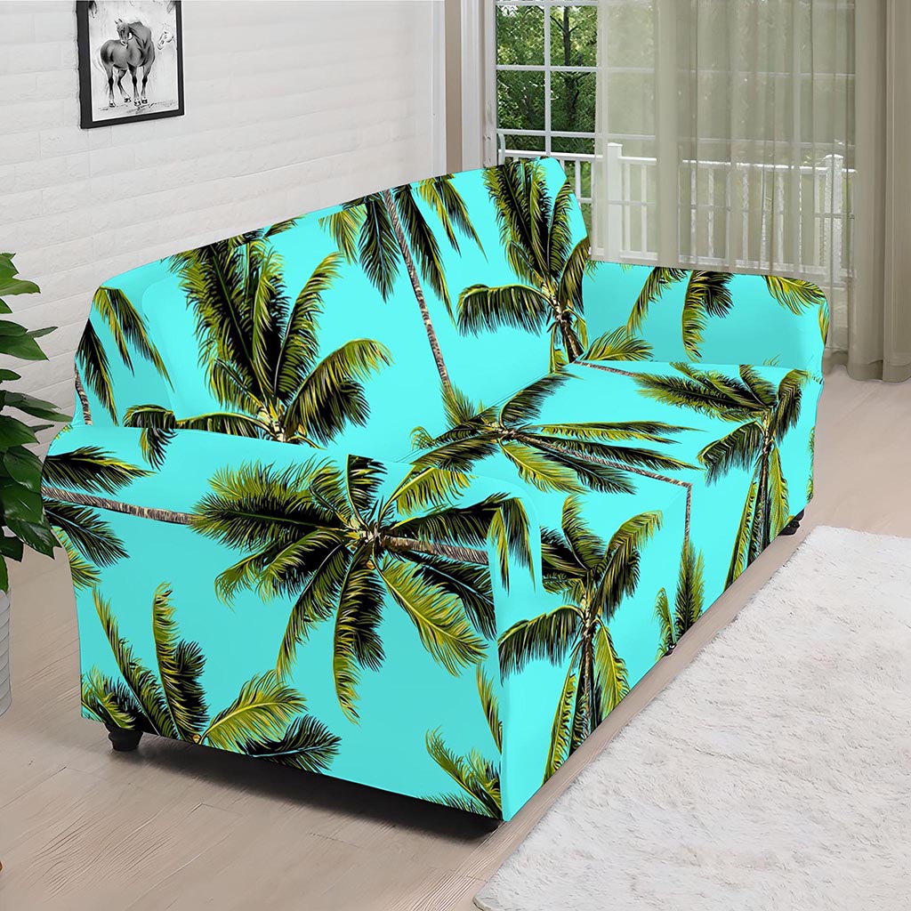 Tropical Palm Tree Pattern Print Sofa Cover