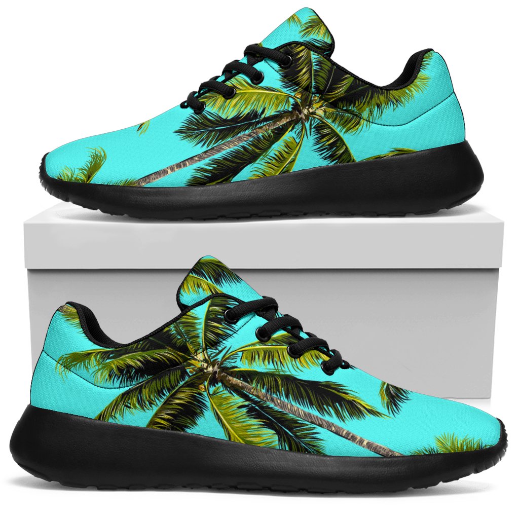 Tropical Palm Tree Pattern Print Sport Shoes GearFrost