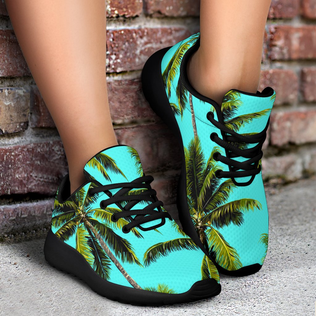 Tropical Palm Tree Pattern Print Sport Shoes GearFrost