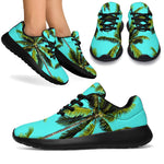 Tropical Palm Tree Pattern Print Sport Shoes GearFrost