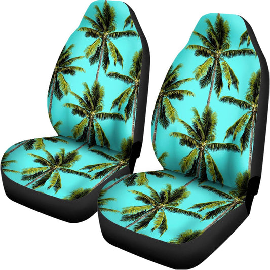 Tropical Palm Tree Pattern Print Universal Fit Car Seat Covers