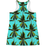 Tropical Palm Tree Pattern Print Women's Racerback Tank Top
