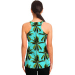 Tropical Palm Tree Pattern Print Women's Racerback Tank Top