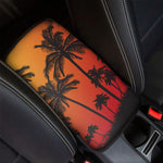 Tropical Palm Tree Sunset Print Car Center Console Cover
