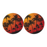 Tropical Palm Tree Sunset Print Car Coasters