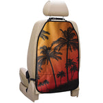 Tropical Palm Tree Sunset Print Car Seat Organizers