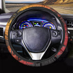 Tropical Palm Tree Sunset Print Car Steering Wheel Cover