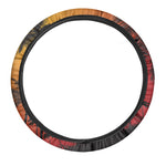 Tropical Palm Tree Sunset Print Car Steering Wheel Cover