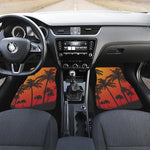 Tropical Palm Tree Sunset Print Front Car Floor Mats