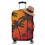Tropical Palm Tree Sunset Print Luggage Cover
