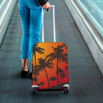 Tropical Palm Tree Sunset Print Luggage Cover