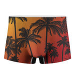 Tropical Palm Tree Sunset Print Men's Boxer Briefs