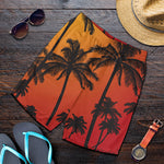 Tropical Palm Tree Sunset Print Men's Shorts