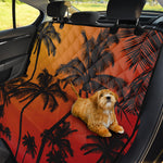 Tropical Palm Tree Sunset Print Pet Car Back Seat Cover