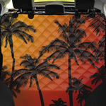 Tropical Palm Tree Sunset Print Pet Car Back Seat Cover
