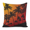 Tropical Palm Tree Sunset Print Pillow Cover