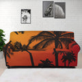 Tropical Palm Tree Sunset Print Sofa Cover