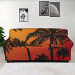 Tropical Palm Tree Sunset Print Sofa Cover