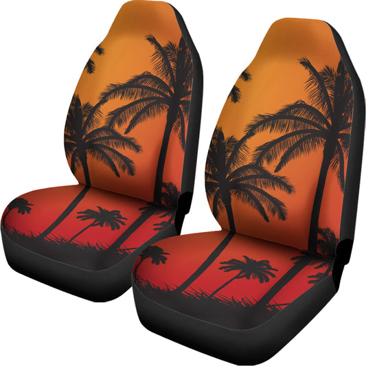 Tropical Palm Tree Sunset Print Universal Fit Car Seat Covers