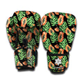 Tropical Papaya Pattern Print Boxing Gloves