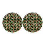 Tropical Papaya Pattern Print Car Coasters