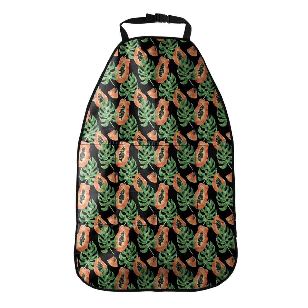Tropical Papaya Pattern Print Car Seat Organizers