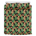 Tropical Papaya Pattern Print Duvet Cover Bedding Set