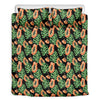 Tropical Papaya Pattern Print Duvet Cover Bedding Set
