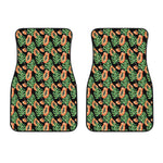 Tropical Papaya Pattern Print Front Car Floor Mats