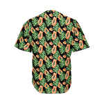Tropical Papaya Pattern Print Men's Baseball Jersey