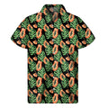 Tropical Papaya Pattern Print Men's Short Sleeve Shirt