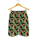 Tropical Papaya Pattern Print Men's Shorts