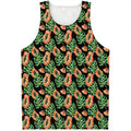 Tropical Papaya Pattern Print Men's Tank Top