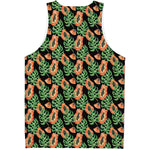 Tropical Papaya Pattern Print Men's Tank Top