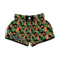 Tropical Papaya Pattern Print Muay Thai Boxing Shorts