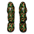 Tropical Papaya Pattern Print Muay Thai Shin Guards