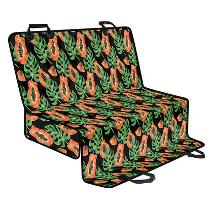Tropical Papaya Pattern Print Pet Car Back Seat Cover