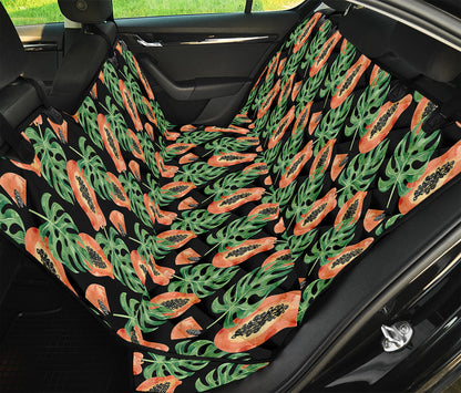 Tropical Papaya Pattern Print Pet Car Back Seat Cover