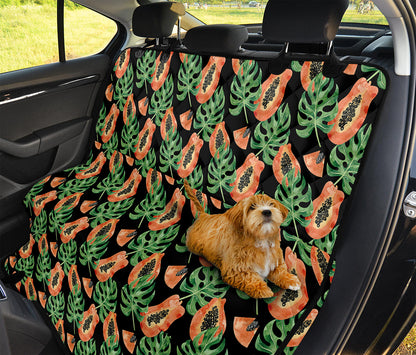 Tropical Papaya Pattern Print Pet Car Back Seat Cover