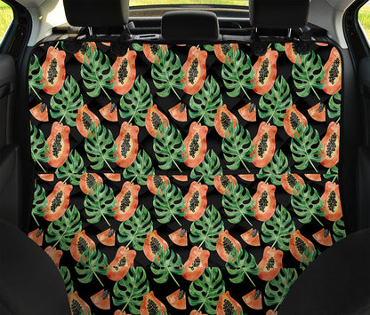 Tropical Papaya Pattern Print Pet Car Back Seat Cover