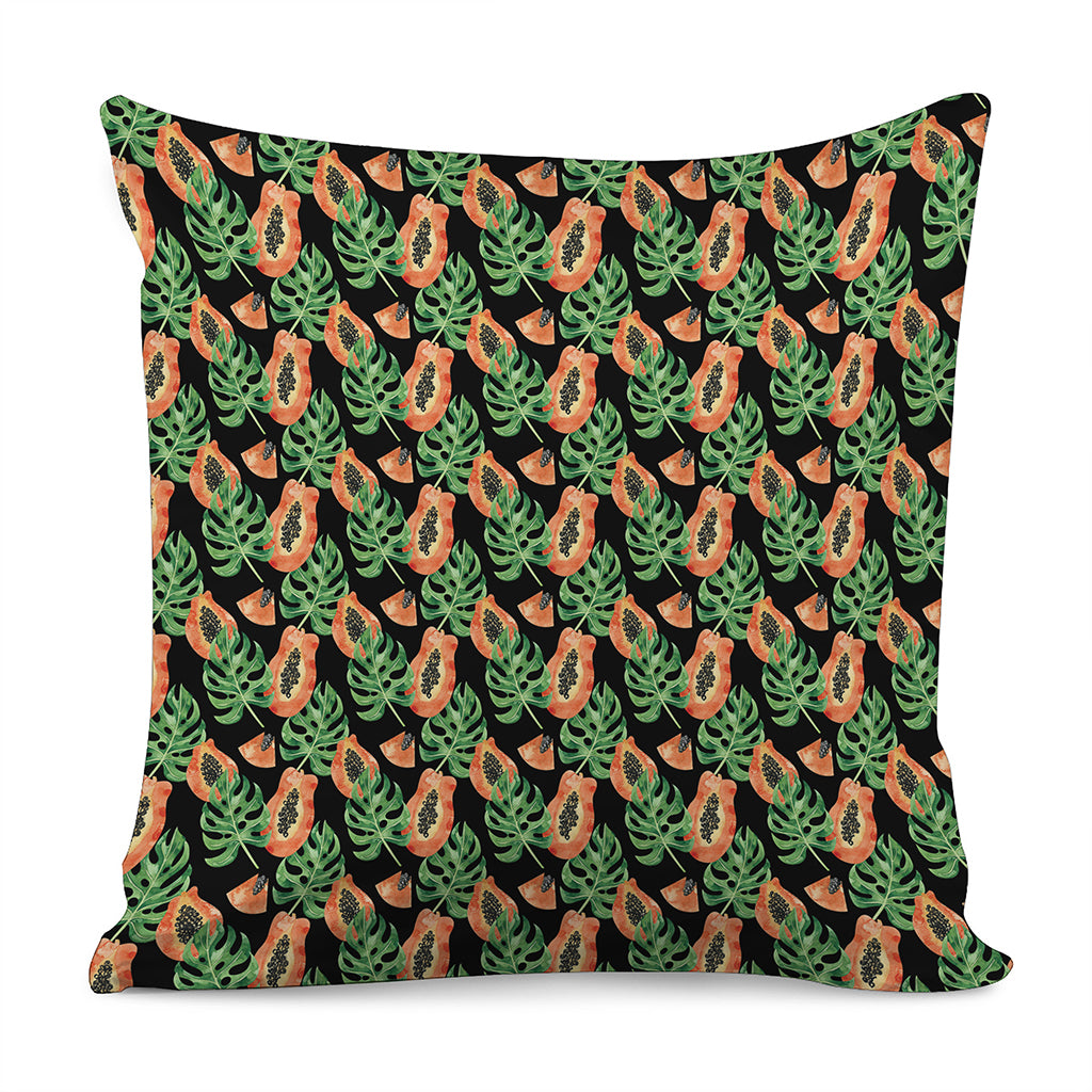 Tropical Papaya Pattern Print Pillow Cover