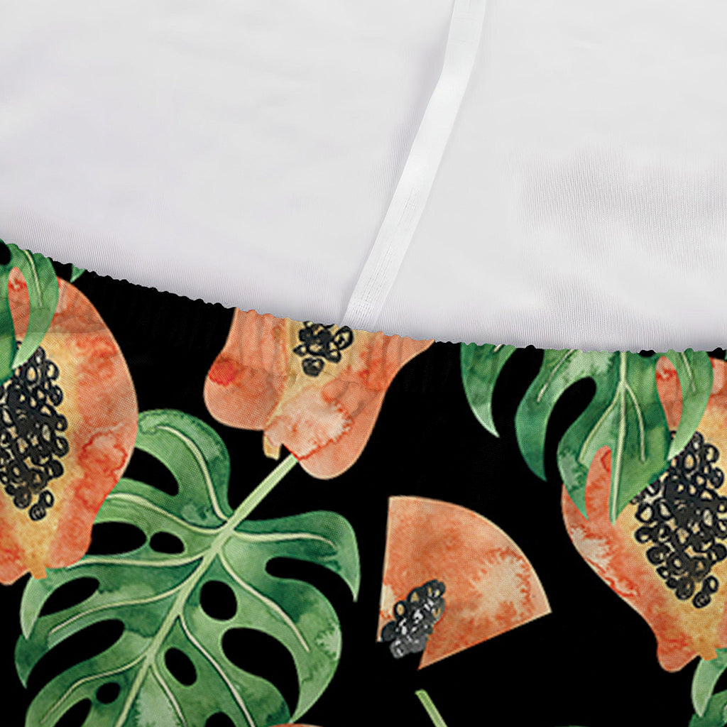 Tropical Papaya Pattern Print Sofa Cover