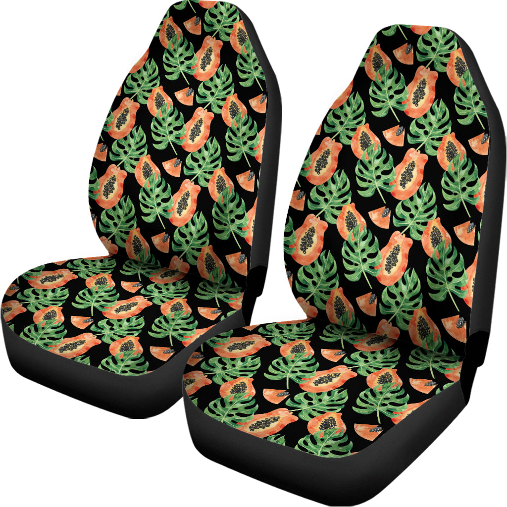 Tropical Papaya Pattern Print Universal Fit Car Seat Covers