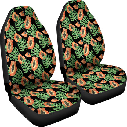 Tropical Papaya Pattern Print Universal Fit Car Seat Covers
